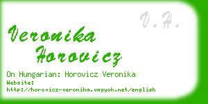 veronika horovicz business card